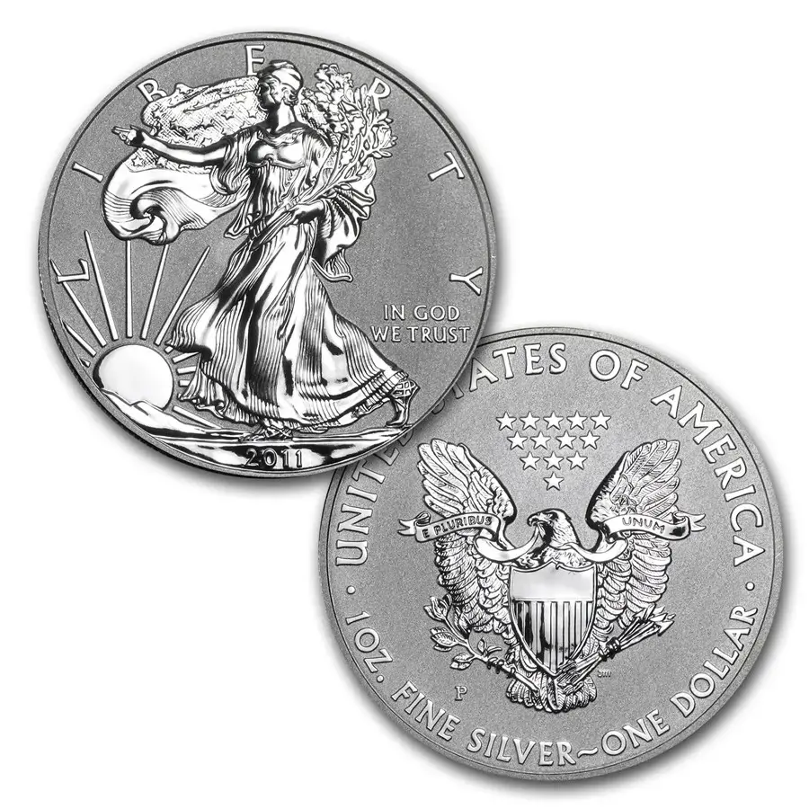 2011 $1 American Silver Eagle 5-Coin Set (w/Box & COA) - Image 2