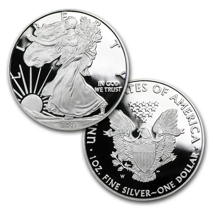 2011 $1 American Silver Eagle 5-Coin Set (w/Box & COA) - Image 3