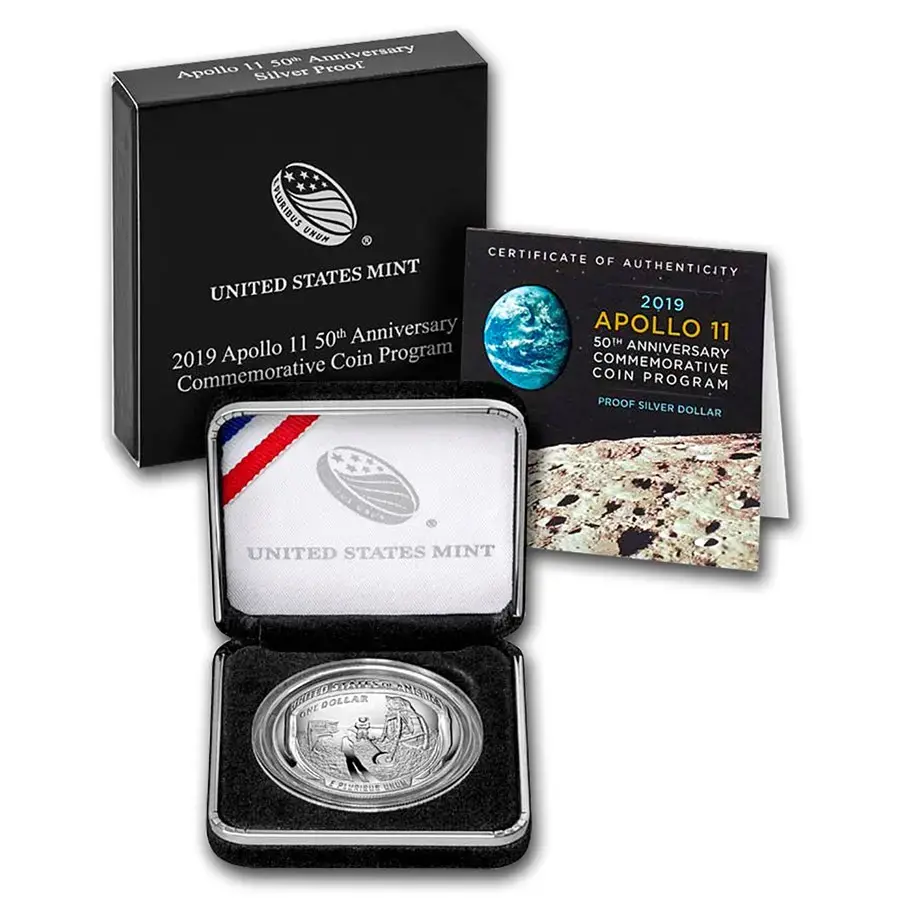 2019-P Apollo 11 50th Anniversary $1 Silver Proof (Box & COA) - Image 4