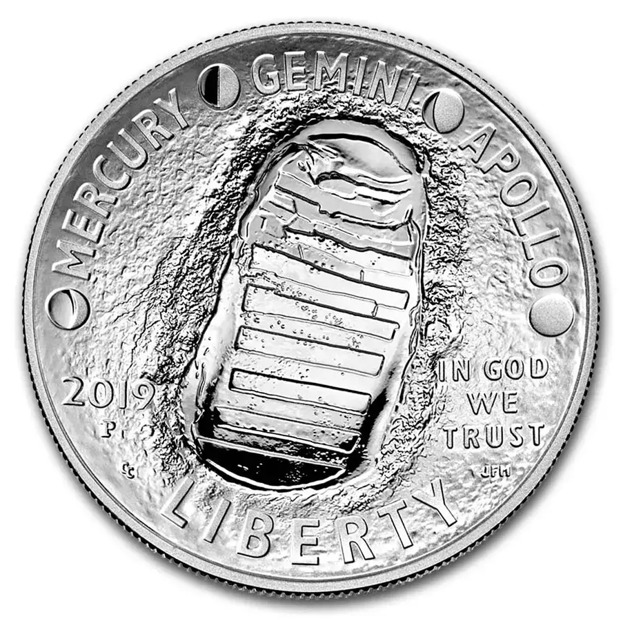 2019-P Apollo 11 50th Anniversary $1 Silver Proof (Box & COA) - Image 2
