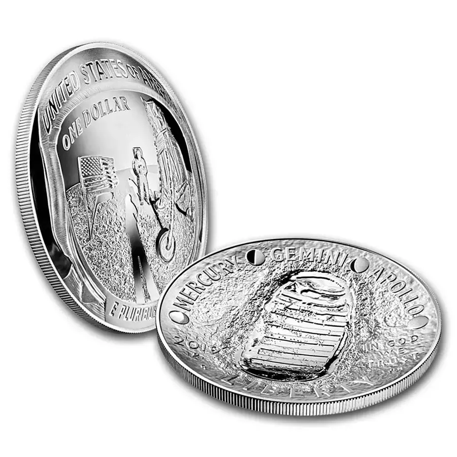 2019-P Apollo 11 50th Anniversary $1 Silver Proof (Box & COA) - Image 3