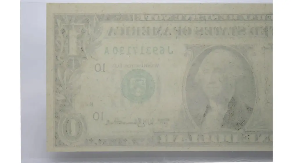 1977 $1 Federal Reserve Note Missing Print Error Kansas City Choice UNC 64 PMG - Image 5