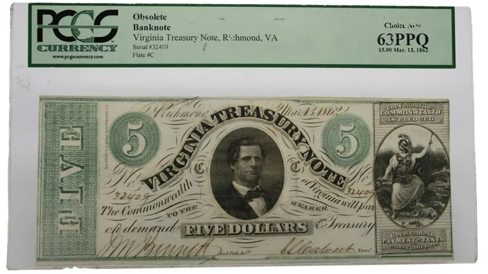 1862 Richmond VA Treasury Note