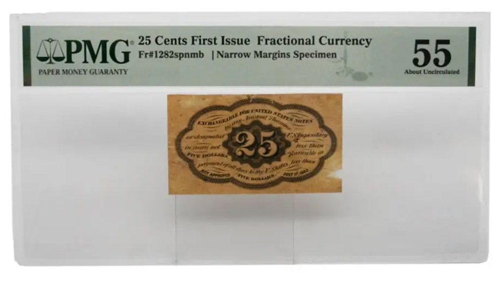 25 Cents Fractional Currency | Narrow Margins