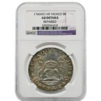 1746-MO Mexico 8 Reales NGC AU Details Repaired