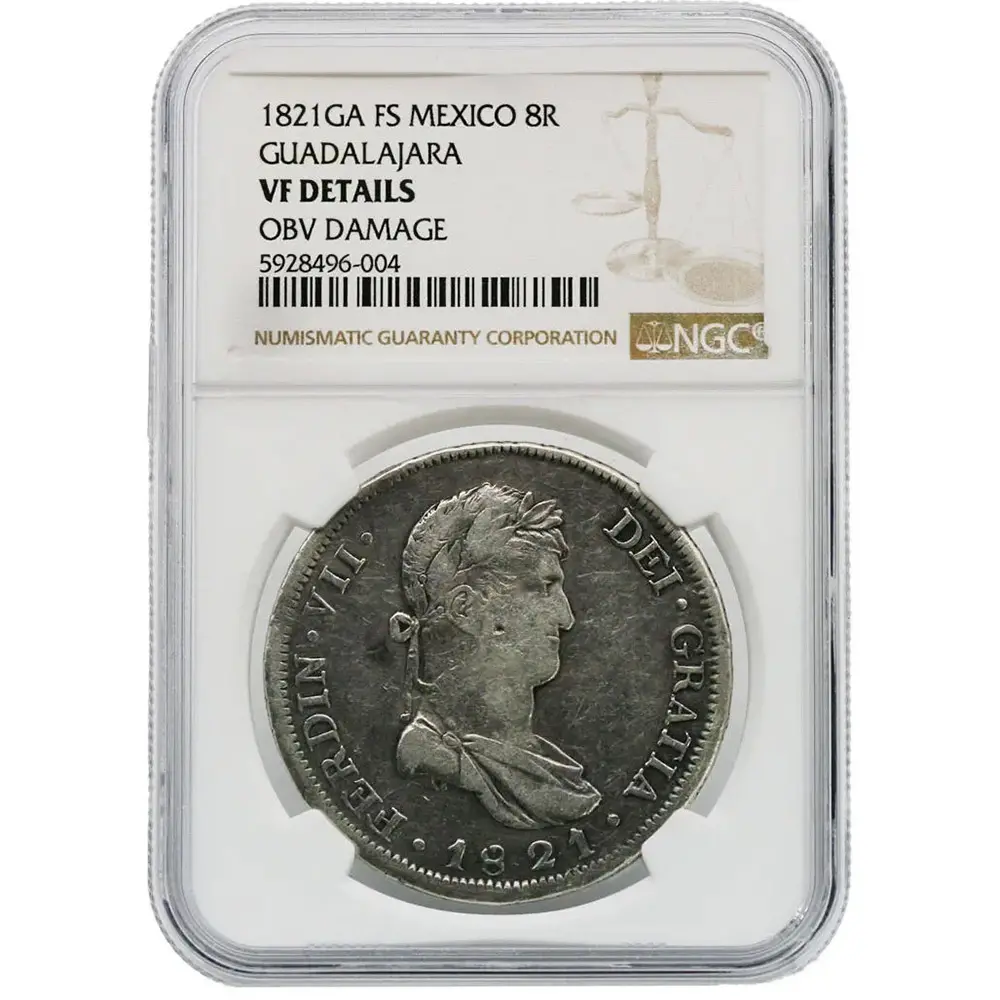1821-GA FS Mexico 8 Reales Guadalajara