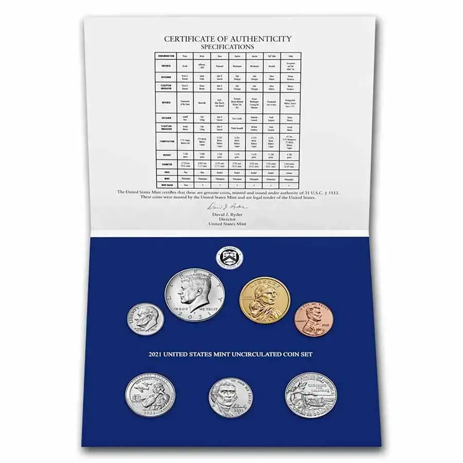 2021 U.S. Mint Set Uncirculated Coin Set - Image 3
