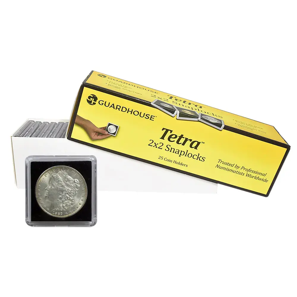 Large Dollar 2x2 Tetra Snaplock Coin Holder