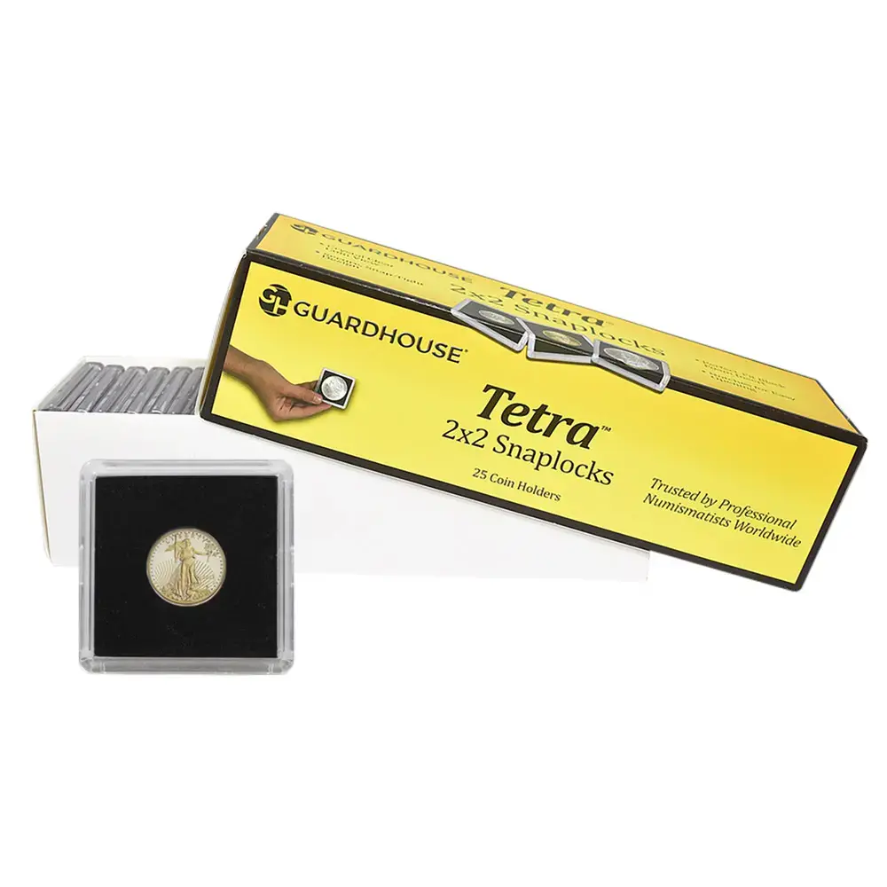 1/10 oz Gold Eagle 2x2 Tetra Snaplock Capsule