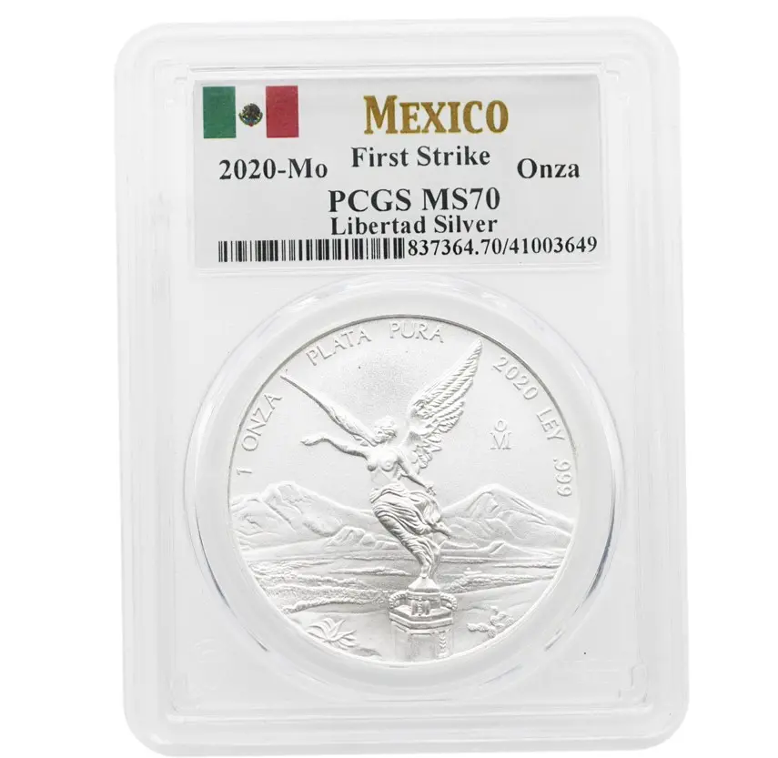 2020-Mo Mexico First Strike Onza PCGS MS70 - CV Coins & Collectables
