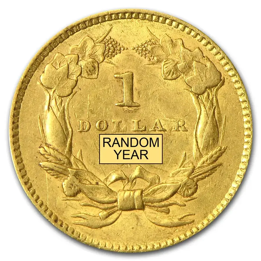$1 Indian Head Gold Dollar Type 2 AU (Random Year) - Image 2