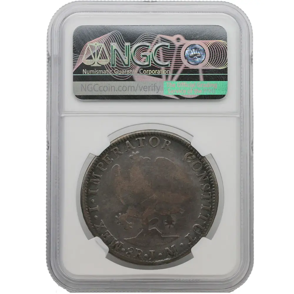 1822-MO|JM Mexico 8 Reales Long Truncation NGC Good Details - Image 2