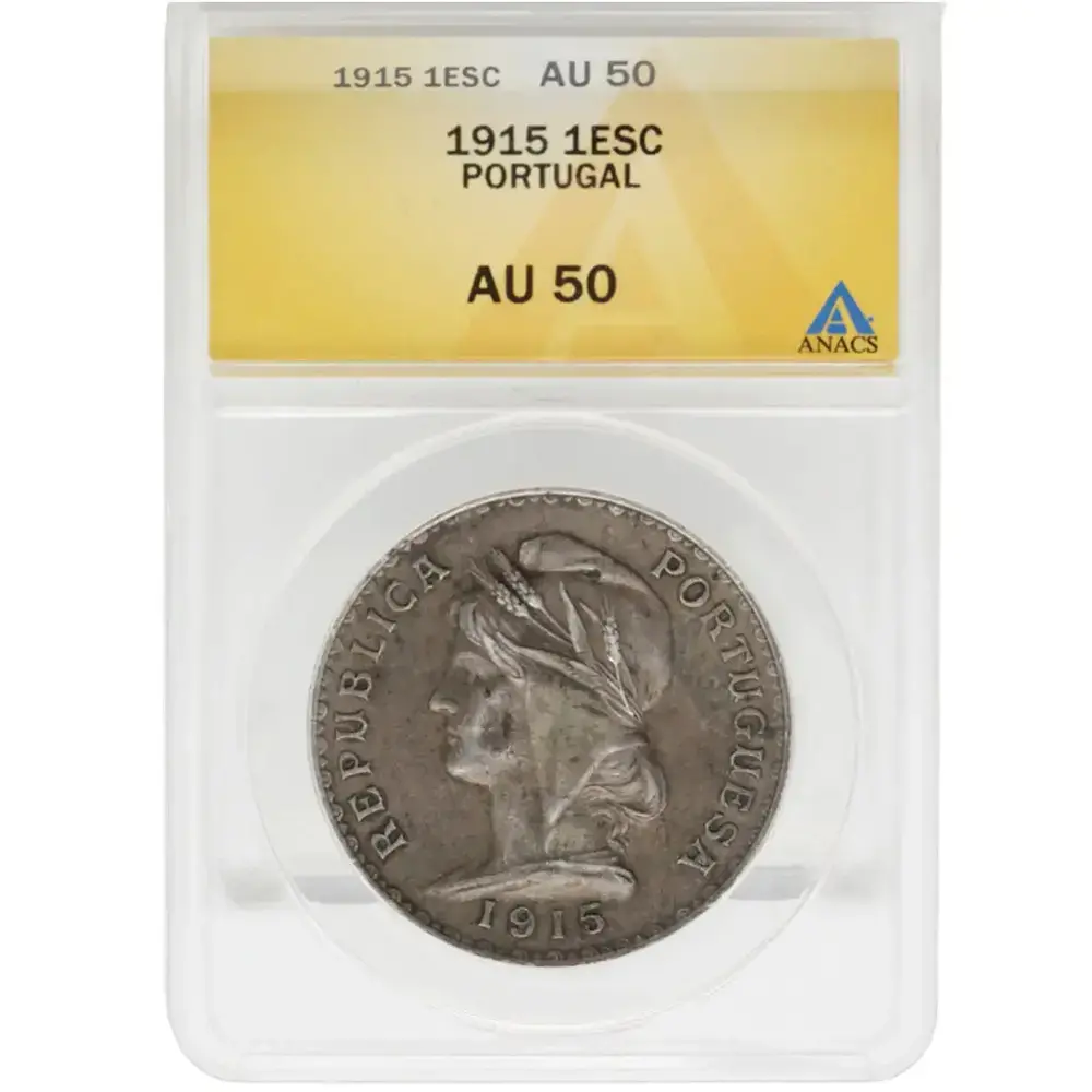 1915 Portugal Escudo ANACS AU 50