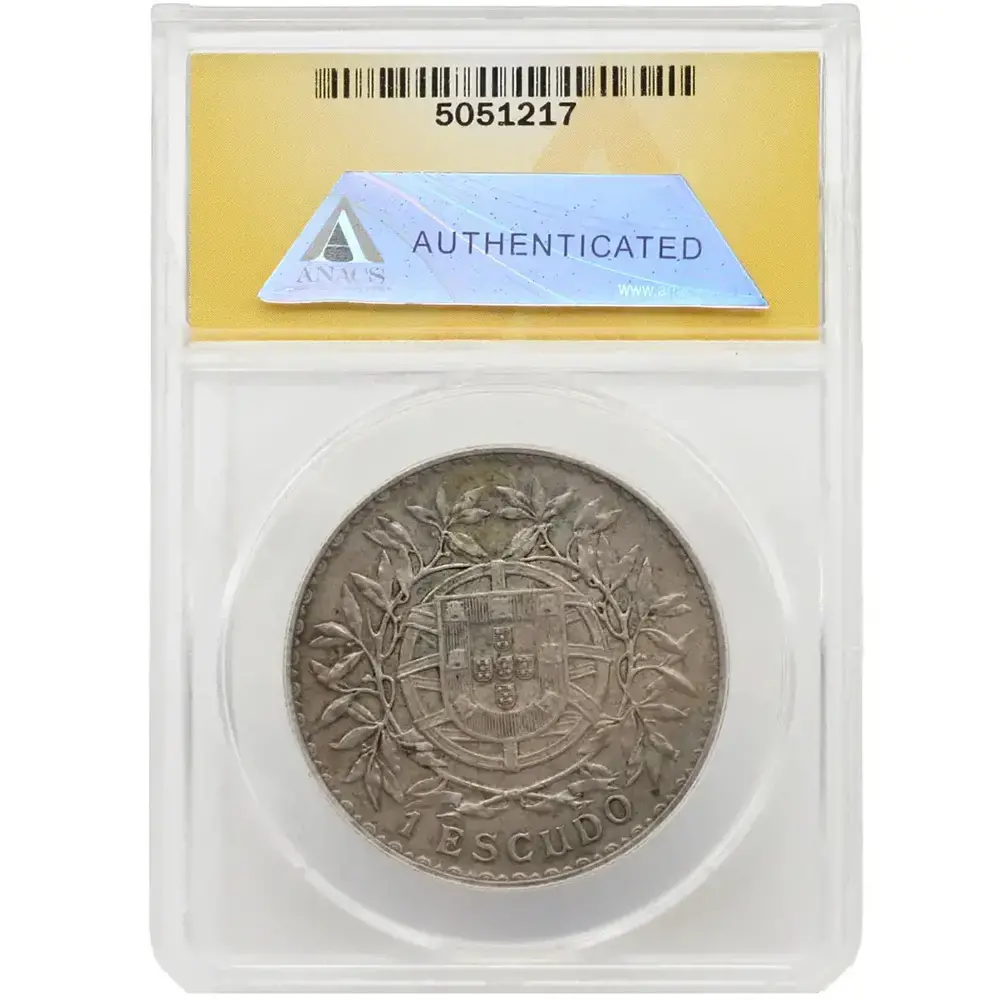 1915 Portugal Escudo ANACS AU 50 - Image 2