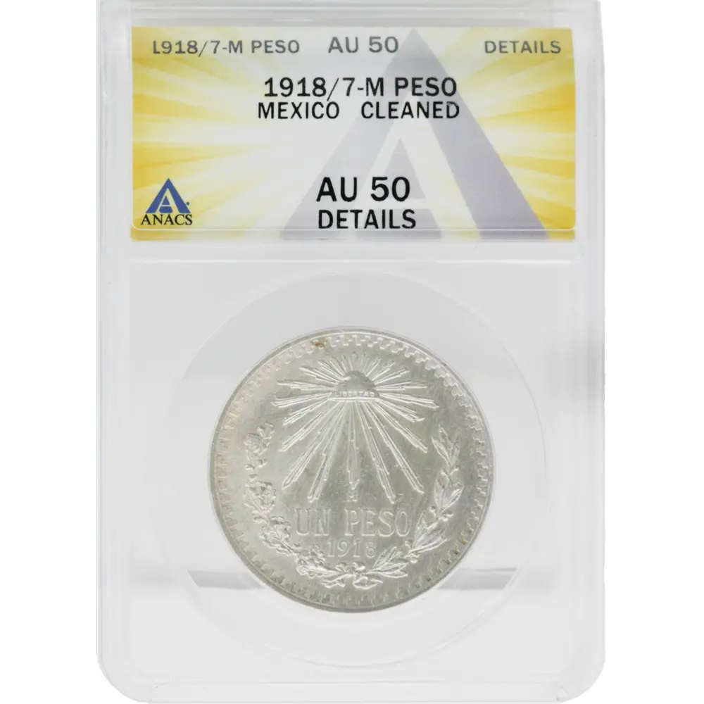 1918/7-M Mexico Peso Overdate