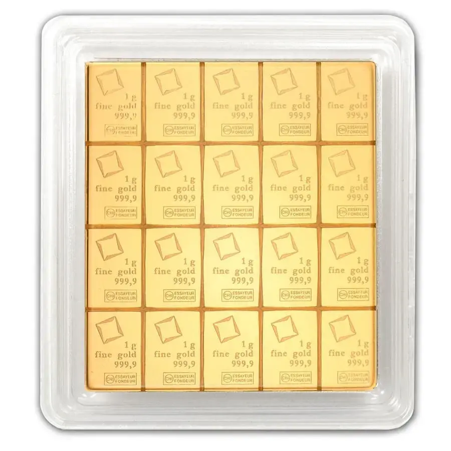 20 x 1 gram Gold Valcambi CombiBar™ - Image 3