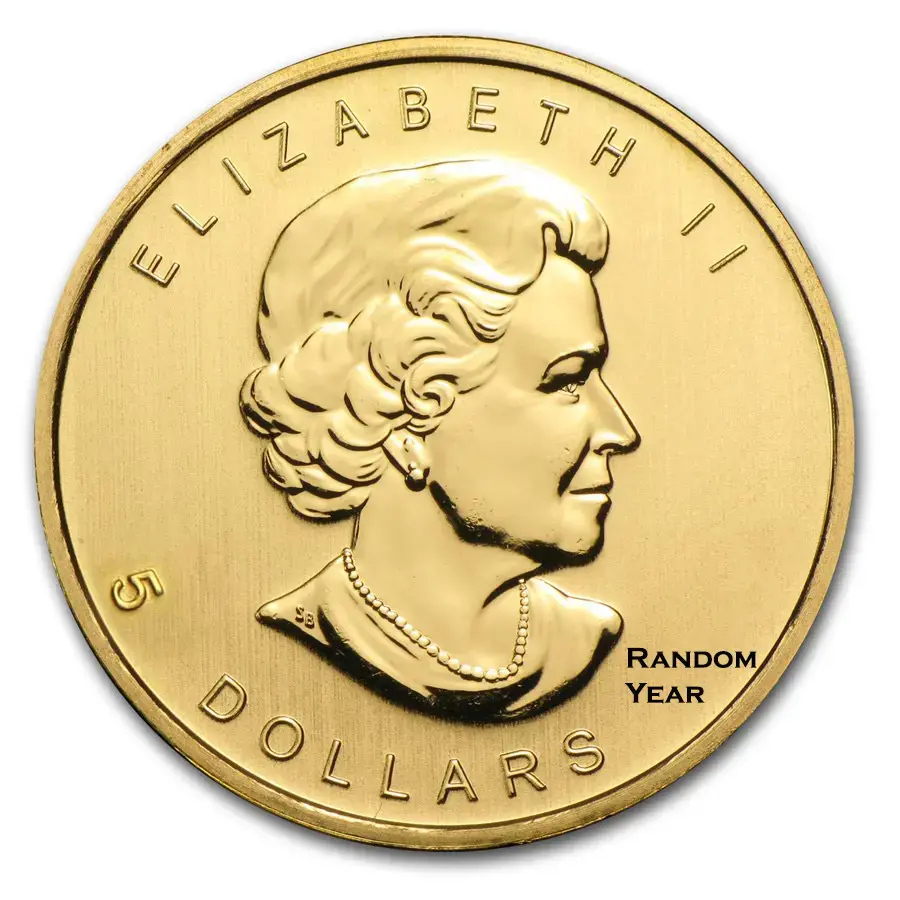 1/10 oz Canada .9999 Gold Maple (Random Year) - Image 2