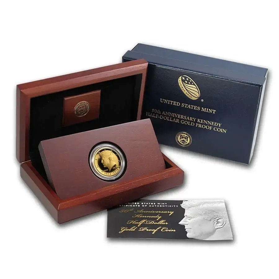 2014-W 3/4 oz Gold Kennedy Half Dollar Commem Proof Set