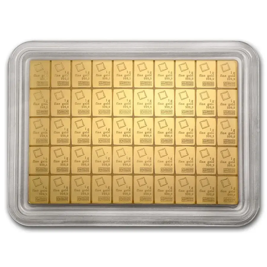 50 x 1 gram .9999 Gold Valcambi CombiBar™ (In Assay) - Image 3