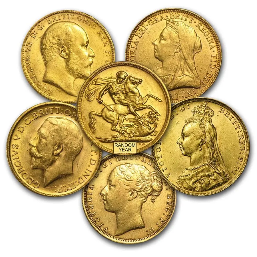 Great Britain Gold Sovereign Coins Avg Circ (Random Year)