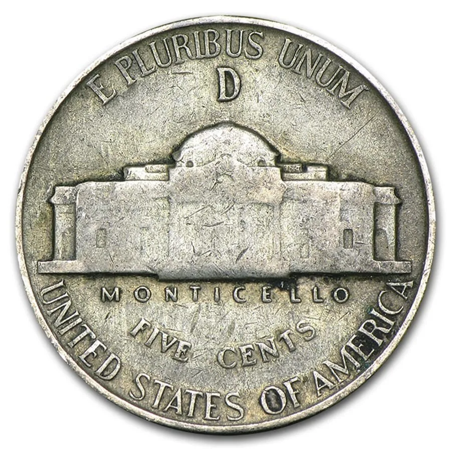 35% Silver War Nickel $1 Face Value Circ Condition - Image 3