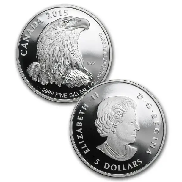 2015 Canada 4-Coin Proof Silver Bald Eagle Fractional Set - Image 5