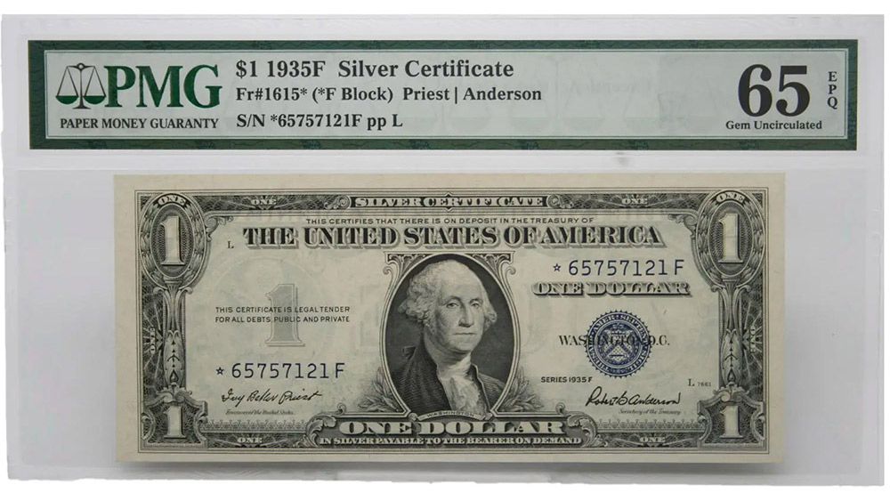 1935-F $1 Silver Certificate Star Note