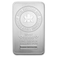 10 oz Silver RCM Bar - Royal Canadian Mint ( .9999 Fine)