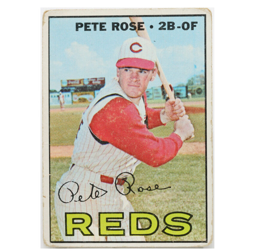 Pete Rose Signed 1966 Topps Baseball Card - Cincinnati Reds