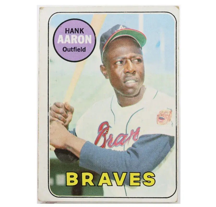 1969 Hank Aaron Atlanta Braves Topps #100