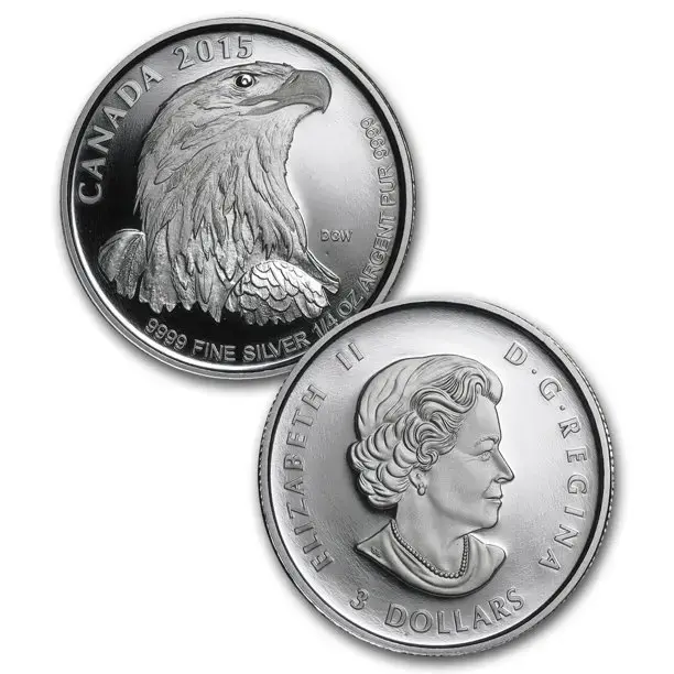 2015 Canada 4-Coin Proof Silver Bald Eagle Fractional Set - Image 2