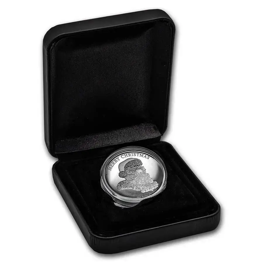 2014 Tuvalu 1 oz Proof Silver HR $1 Santa Claus (w/Box & CoA) - Image 3