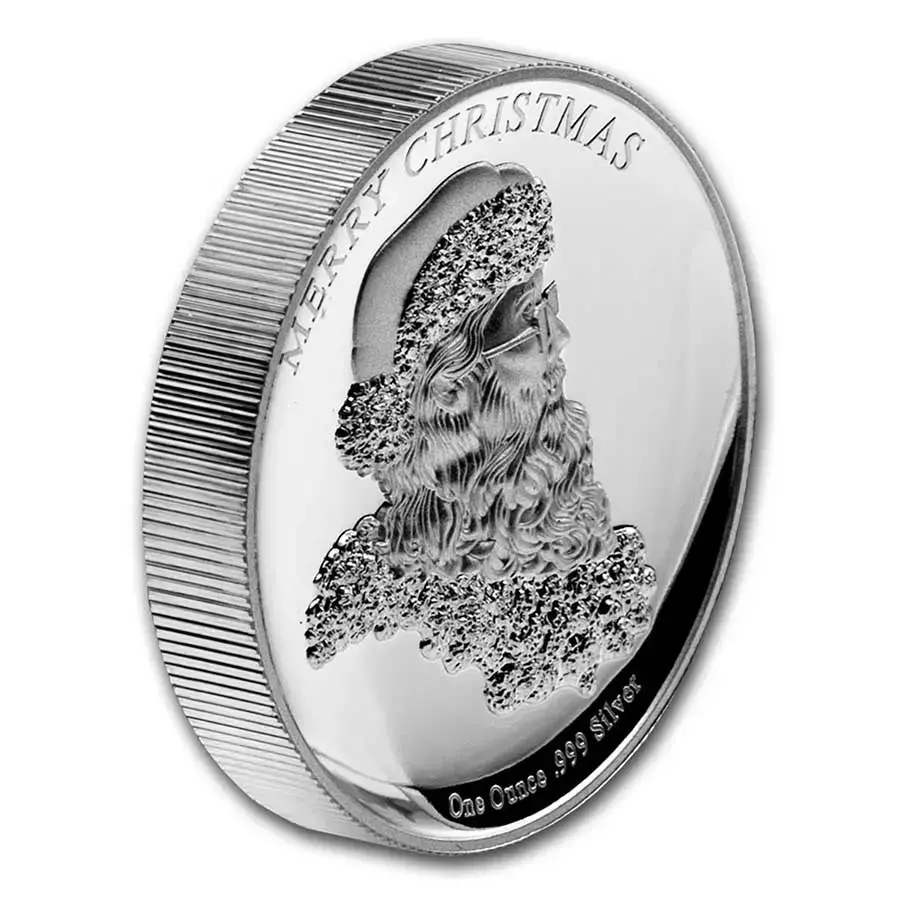 2014 Tuvalu 1 oz Proof Silver HR $1 Santa Claus (w/Box & CoA) - Image 4