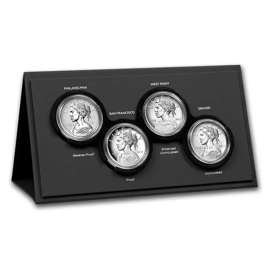 2017 Four Medal Silver American Liberty Set (w/Box & COA) - Image 4