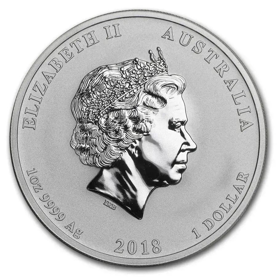 2018 Australia 1 oz Silver Dragon & Tiger BU - Image 2