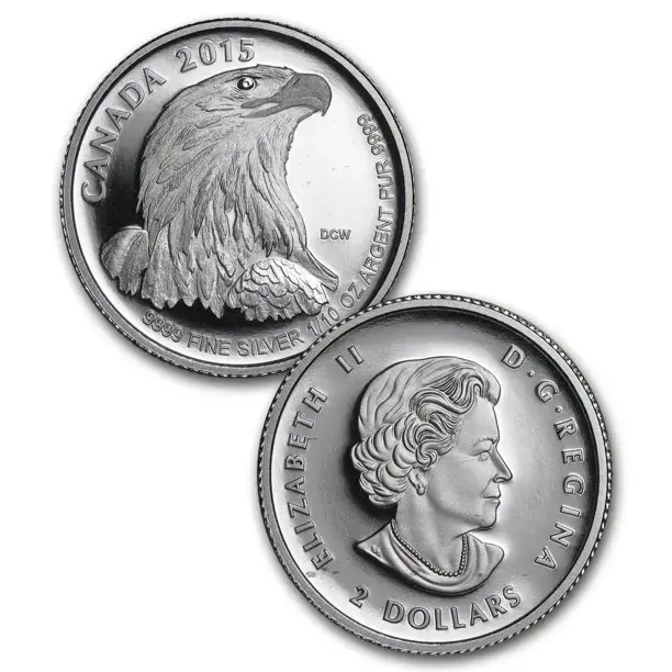 2015 Canada 4-Coin Proof Silver Bald Eagle Fractional Set - Image 4