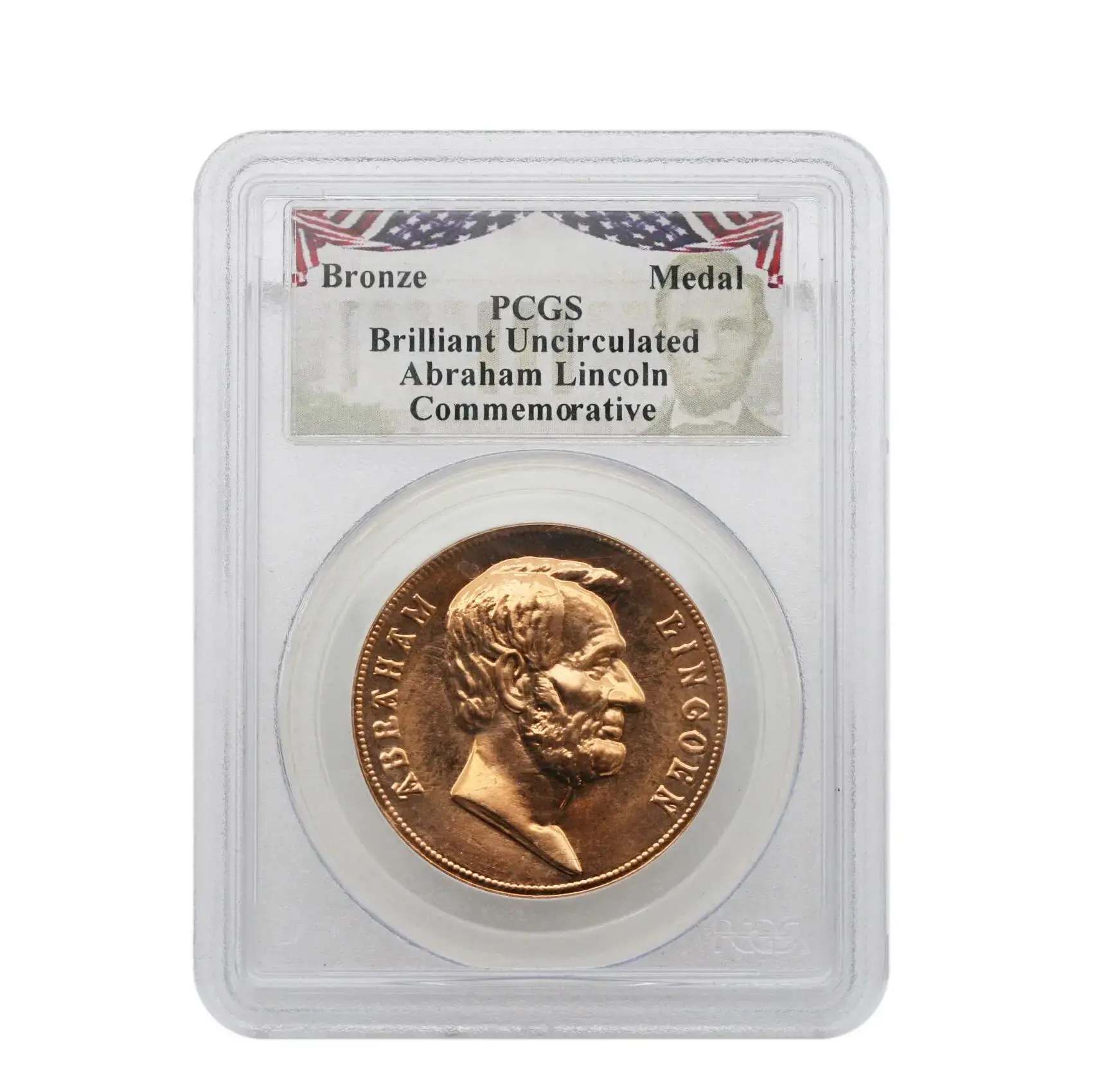 Bronze Abraham Lincoln Commemorative Medal PCGS