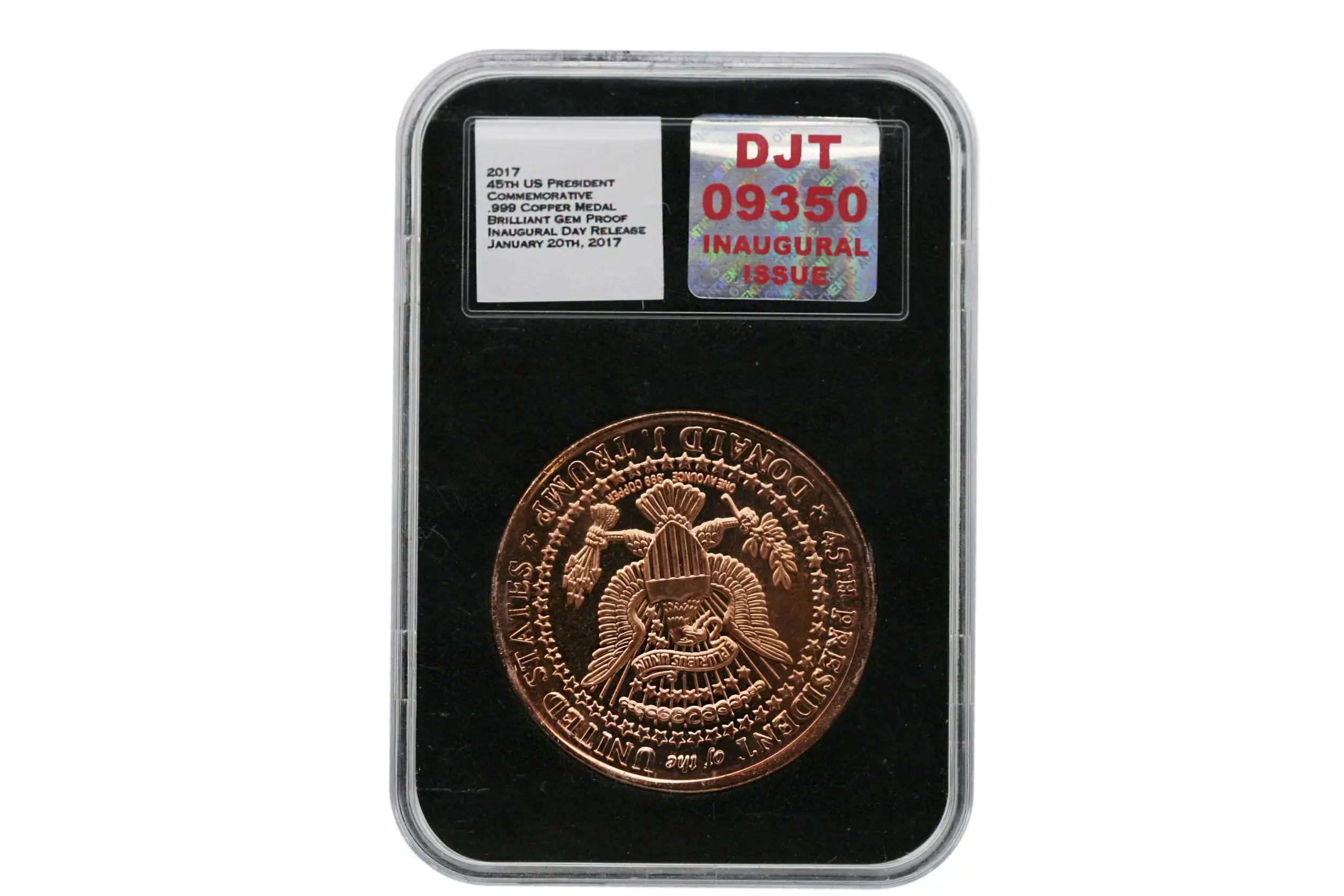 2017 Trump Copper Medal Jan 20, 2017 Make America Great Again NCG - Image 2
