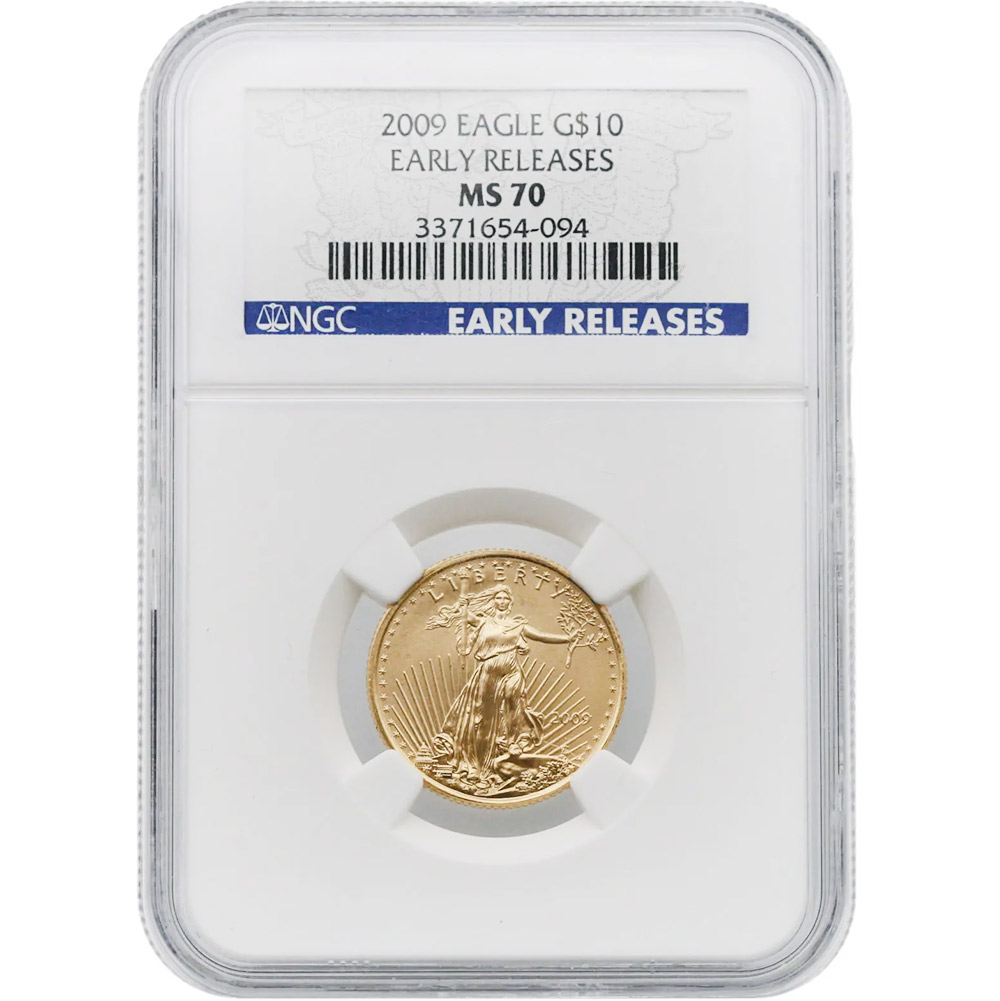 2009 $10 1/4 Gold Eagle Early Releases NGC MS70