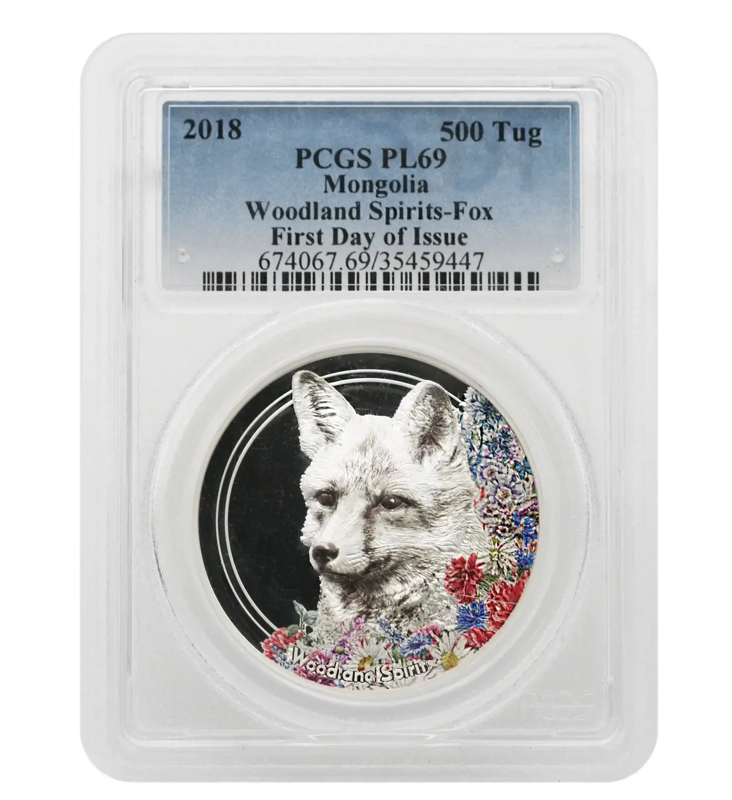 2018 Mongolia 500 Tug Woodland Sprits- Fox PCGS PL69