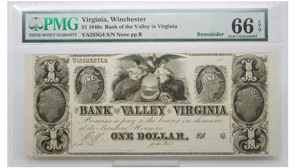 1840's $1 Virginia Winchester