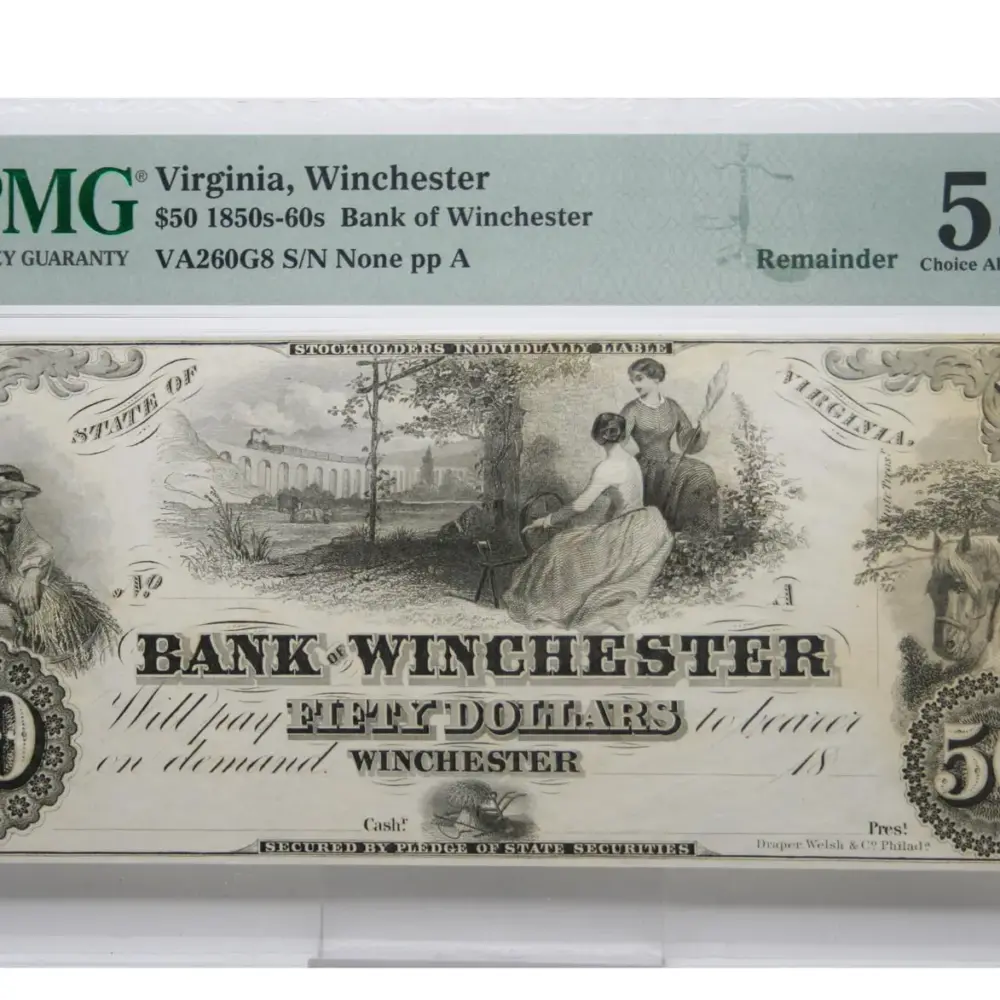 1850s-1860s $50 Virginia Winchester