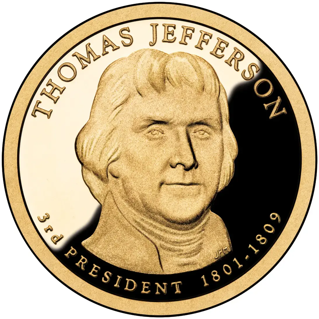2007- S Thomas Jefferson Presidential $1 Coin- PF