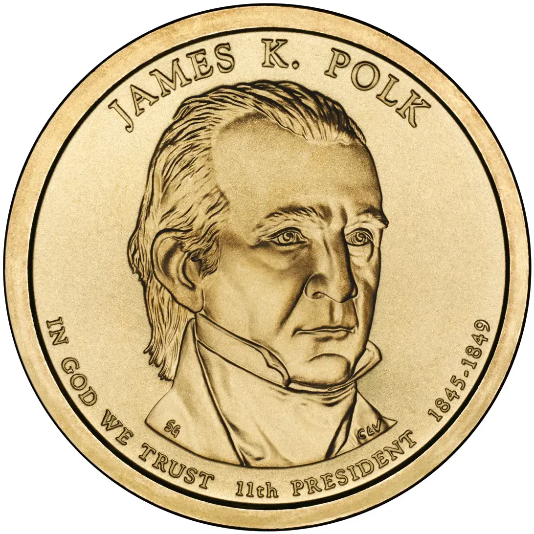 2009- D  James K. Polk Presidential $1 Coin- UNC