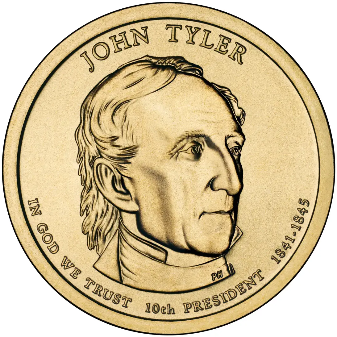 2009- D  John Tyler Presidential $1 Coin- UNC