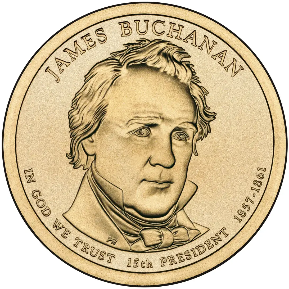 2010- D  James Buchanan Presidential $1 Coin- UNC