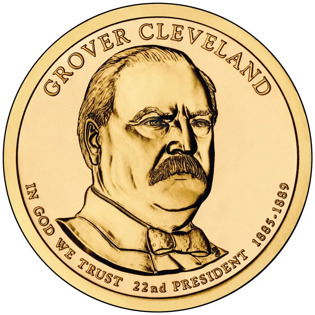 2012- D  Grover Cleveland Presidential $1 Coin 1st Term- UNC