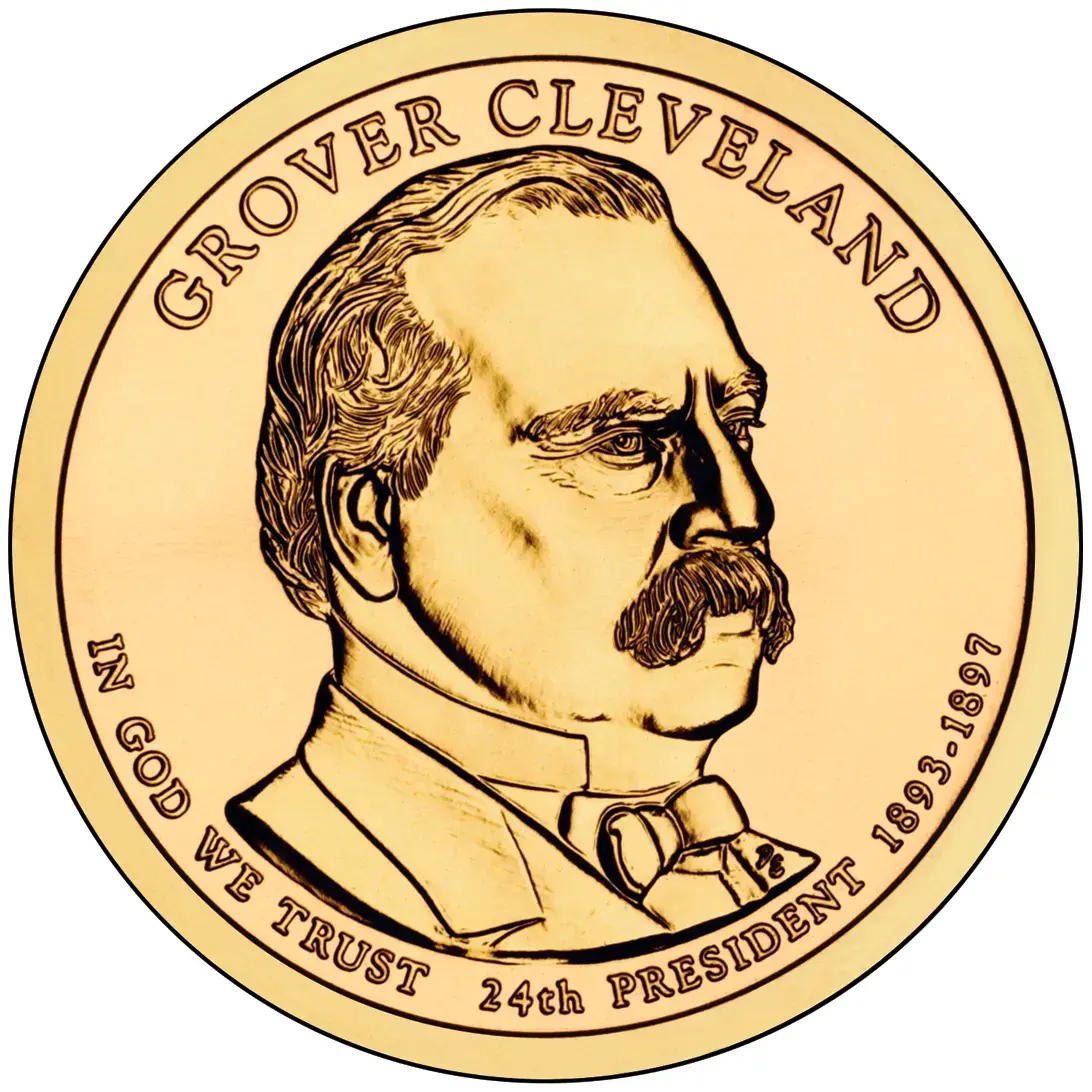 2012- P  Grover Cleveland Presidential $1 Coin 2nd Term- UNC