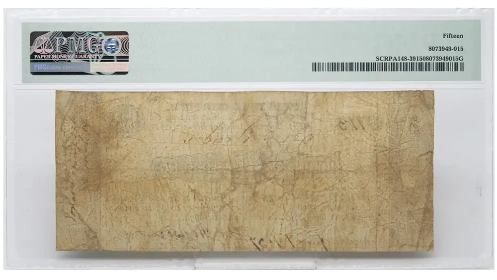 1837 $3 Pennsylvania- Borough of Harrisburg PMG Fine 15 - Image 3