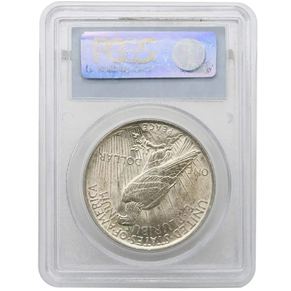1923 $1 Peace Dollar VAM 1V Extra Hair PCGS MS62 - Image 2